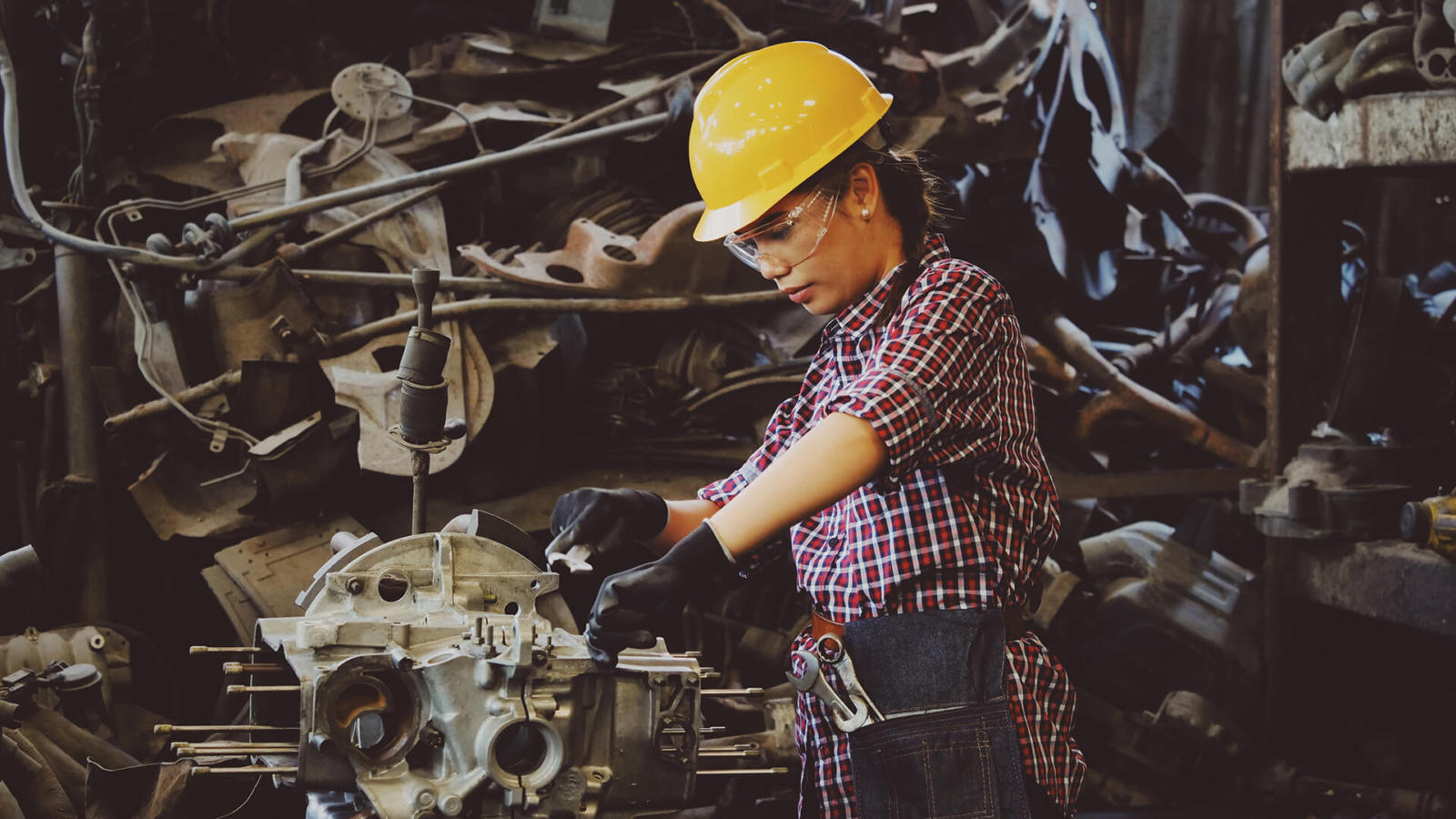 A shop employee establishing baseline data and QA standards