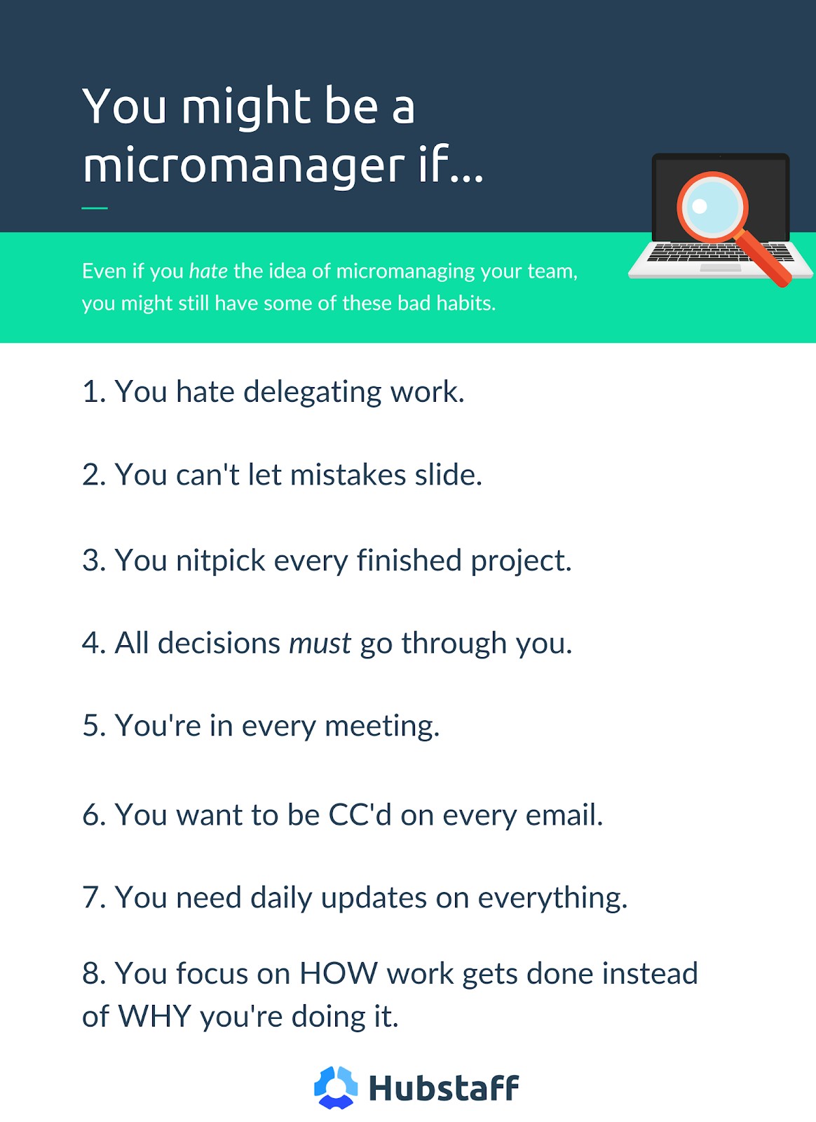 Signs of being a micromanager