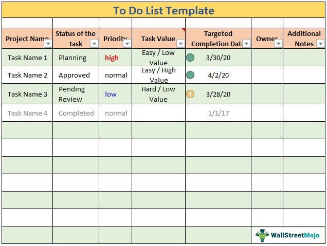To-do list template