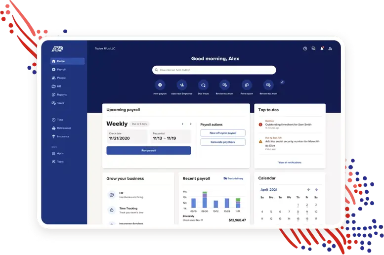 ADP dashboard